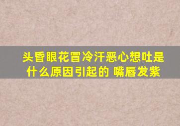 头昏眼花冒冷汗恶心想吐是什么原因引起的 嘴唇发紫